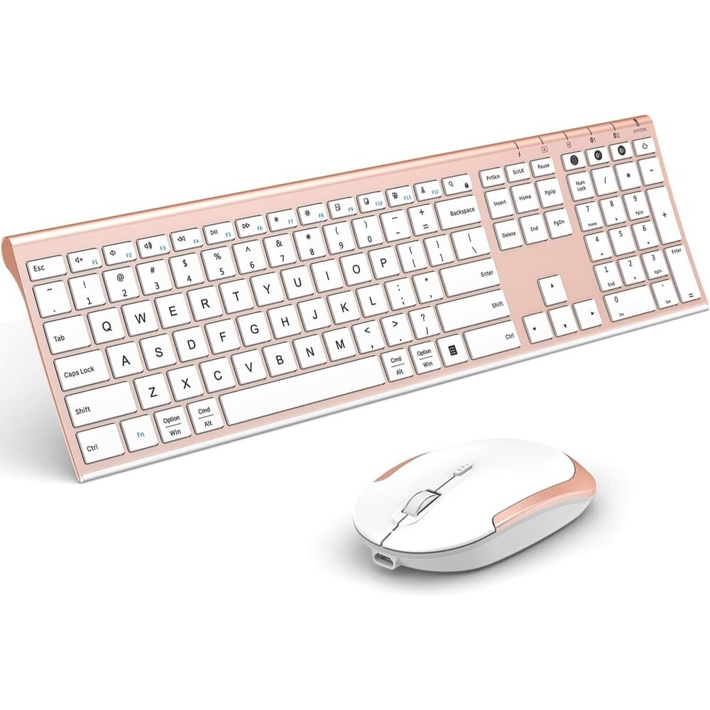 Bluetooth Keyboard Mouse, Multi-Device Wireless Keyboard and Mouse Combo USED